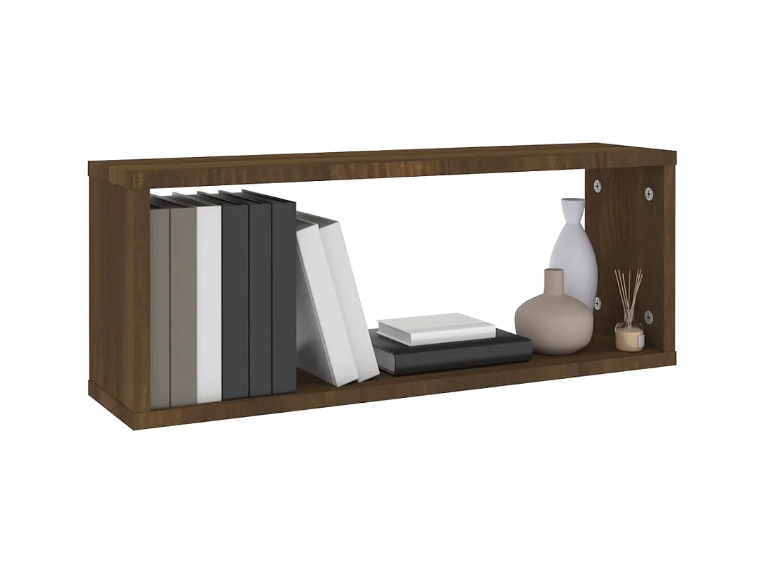 Étagères murales cube 6 pcs Chêne marron Bois d’ingénierie