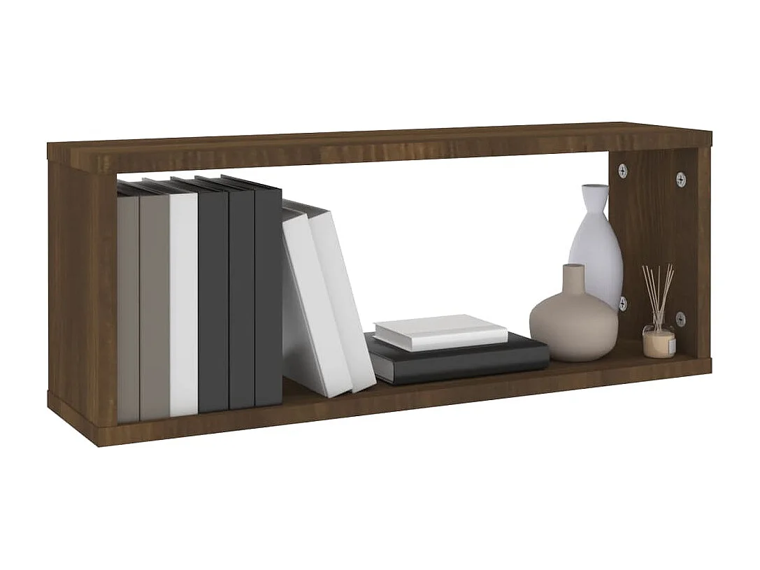 Étagères murales cube 6 pcs Chêne marron Bois d’ingénierie