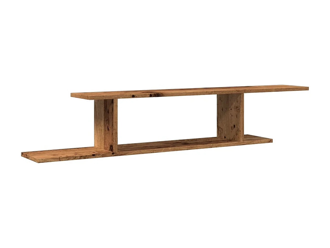 Wandmontiertes TV-Regal Altholz 125x18x23 cm Holzwerkstoff