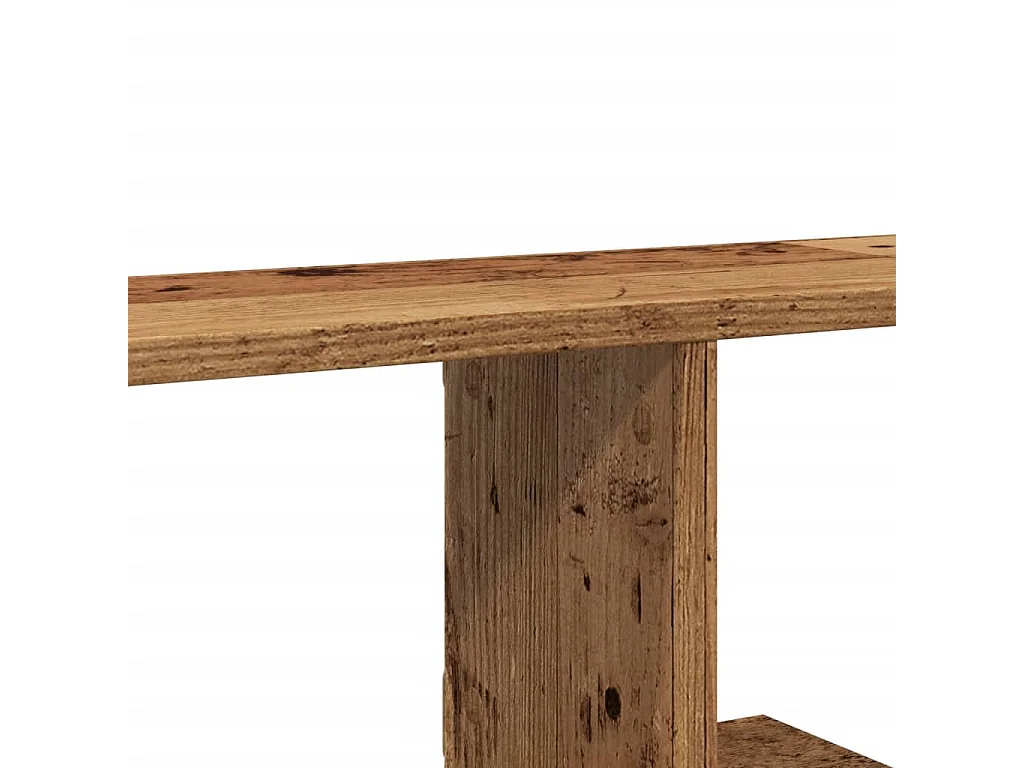 Estante de TV de pared de madera vieja 125x18x23 cm madera de ingeniería