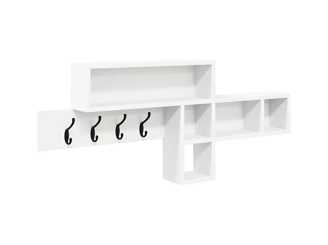 Appendiabiti da parete Bianco 100 x 12 x 43,5 cm Legno ingegnerizzato
