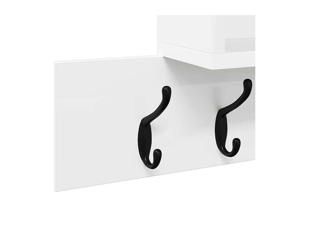 Appendiabiti da parete Bianco 100 x 12 x 43,5 cm Legno ingegnerizzato