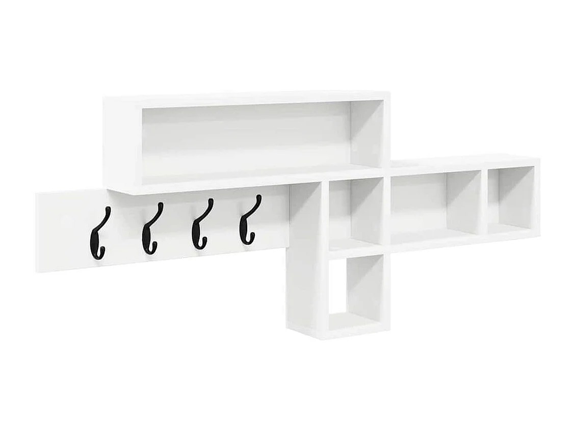 Appendiabiti da parete Bianco 100 x 12 x 43,5 cm Legno ingegnerizzato