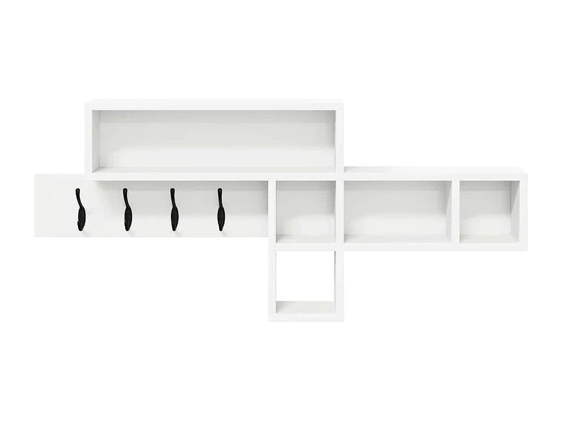 Appendiabiti da parete Bianco 100 x 12 x 43,5 cm Legno ingegnerizzato