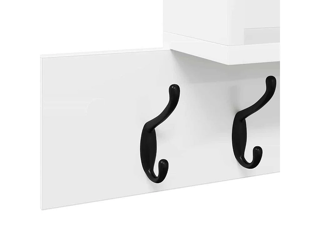 Appendiabiti da parete Bianco 100 x 12 x 43,5 cm Legno ingegnerizzato