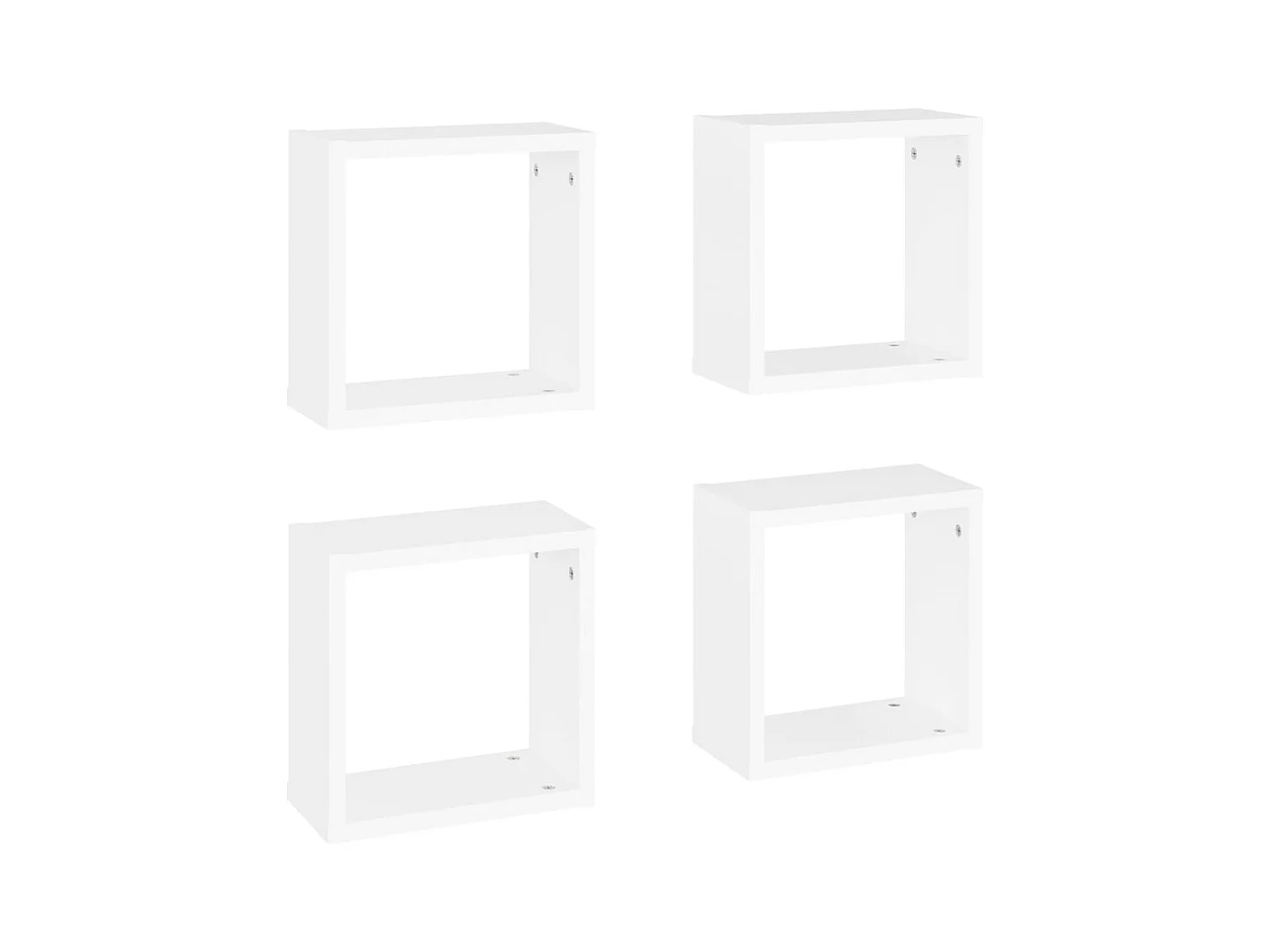 Mensole a cubo da parete 4 pezzi bianche 30x15x30 cm