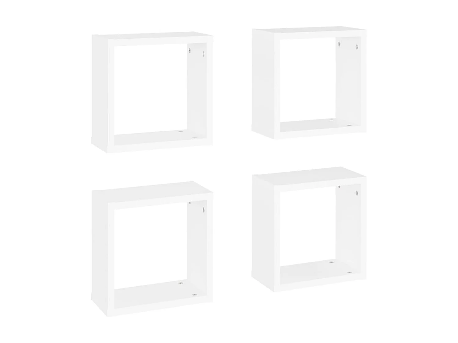 Étagères cube murales 4 pcs blanc 30x15x30 cm