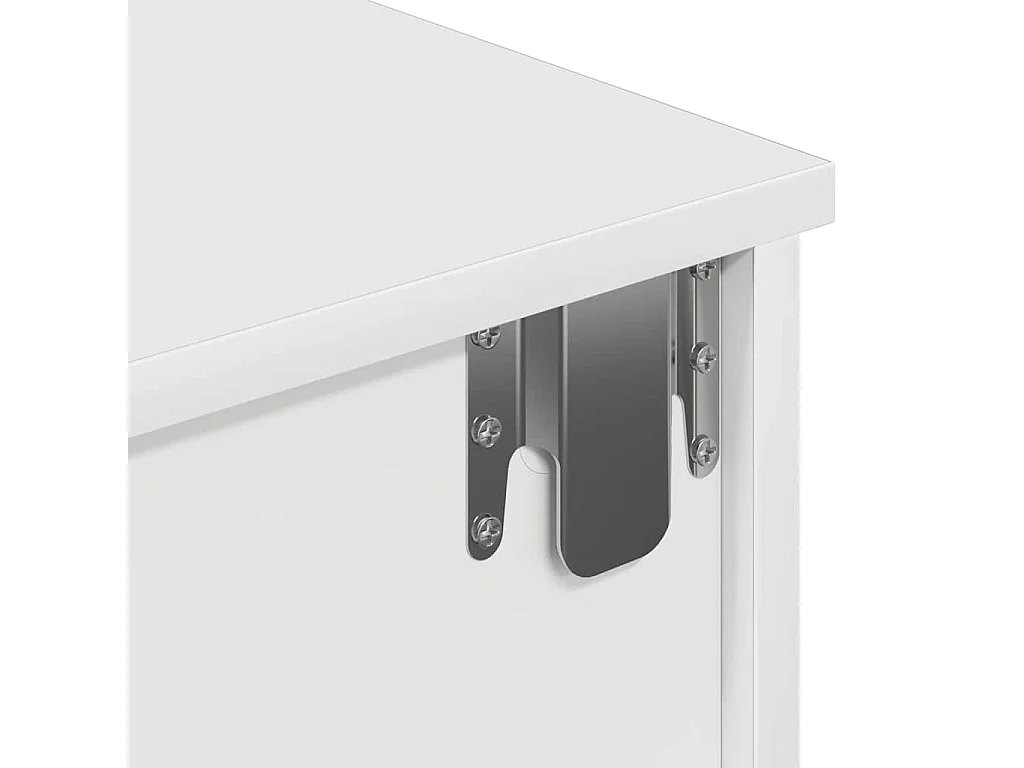 Mensola da parete con cassetti bianca 80x31x17 cm in legno ingegnerizzato