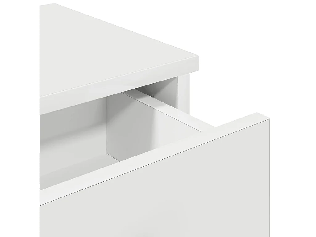 Étagère murale avec tiroirs blanc 80x31x17 cm bois d'ingénierie