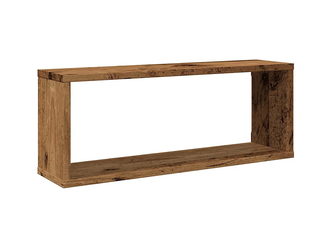 Étagères murales cube 6 pcs vieux bois 60x15x23 cm
