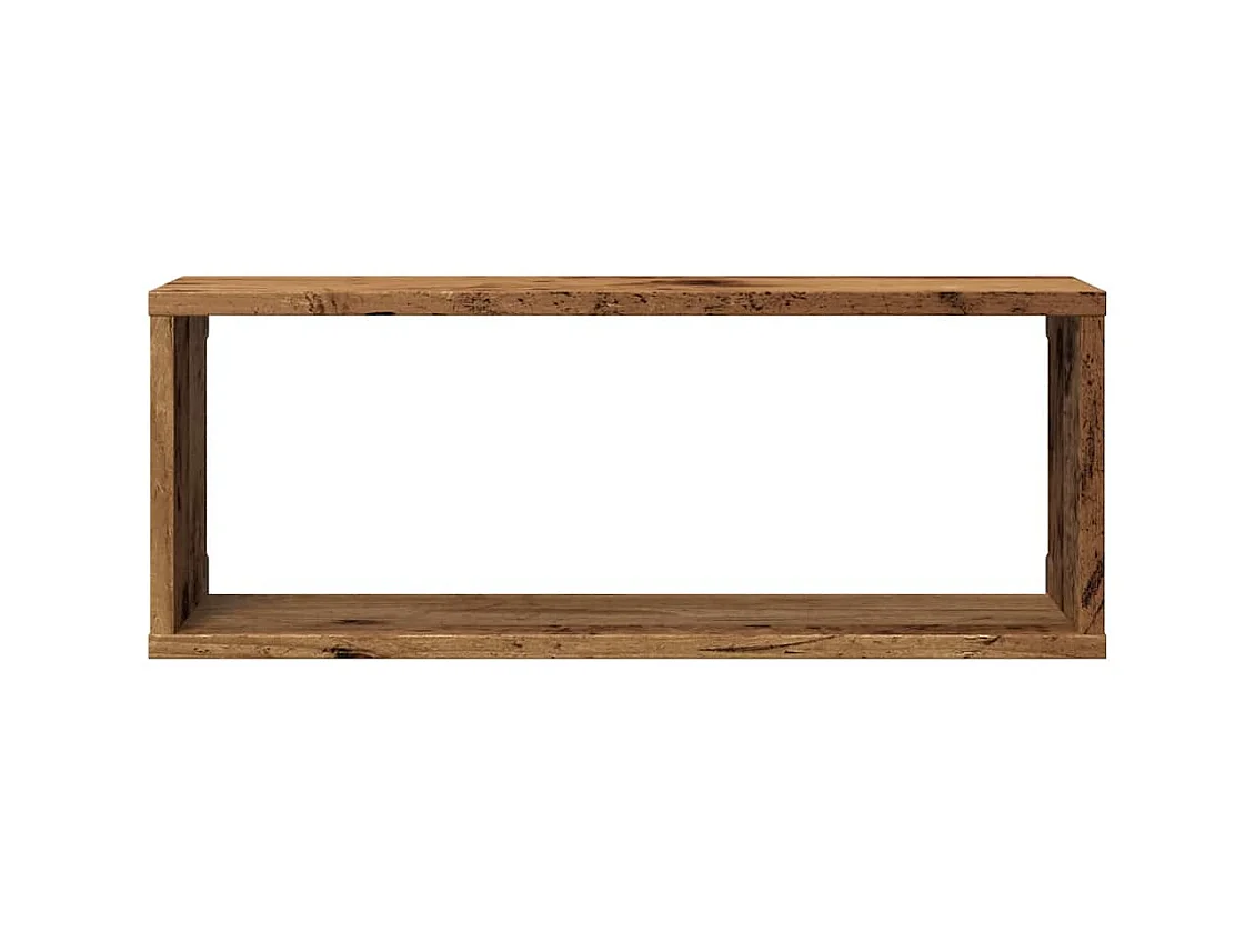 Étagères murales cube 6 pcs vieux bois 60x15x23 cm