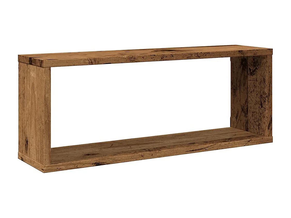 Étagères murales cube 6 pcs vieux bois 60x15x23 cm