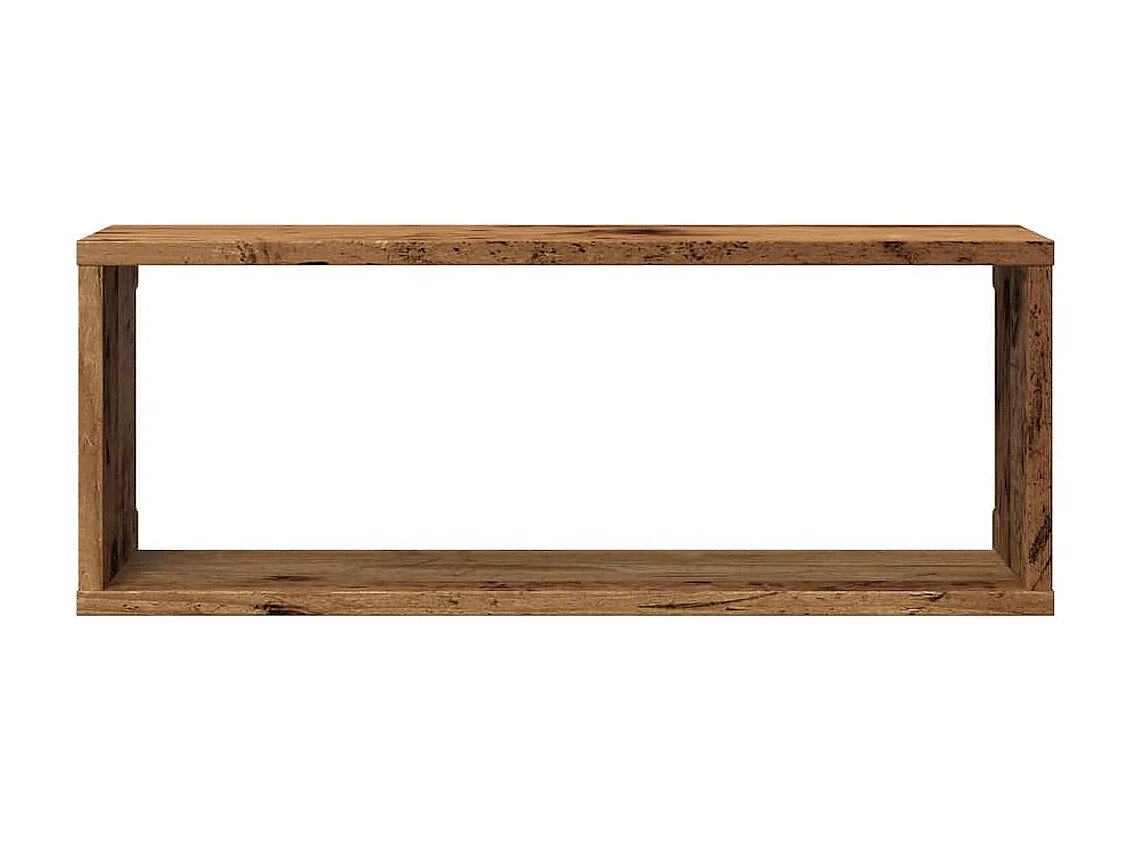 Étagères murales cube 6 pcs vieux bois 60x15x23 cm