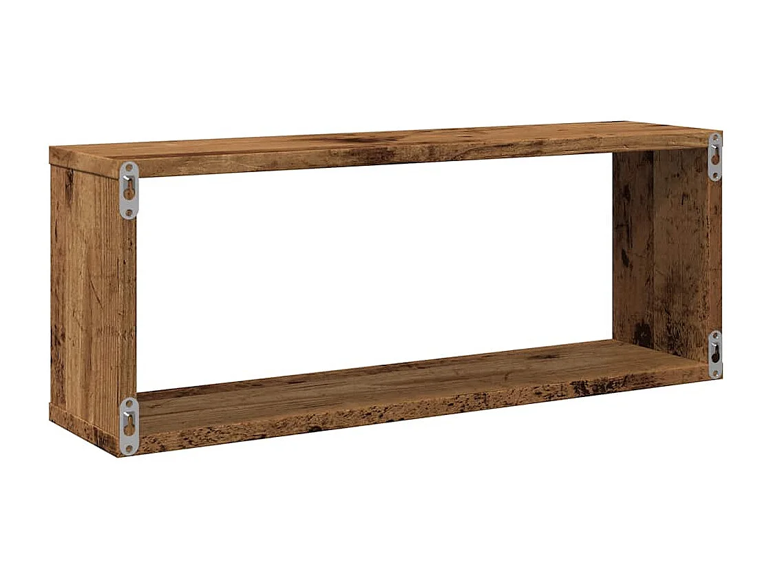 Étagères murales cube 6 pcs vieux bois 60x15x23 cm