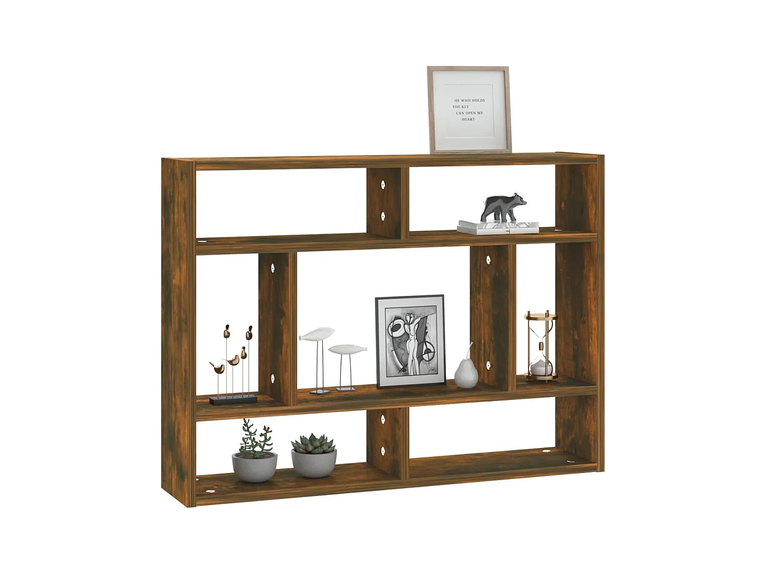 Étagère murale Chêne fumé 75x16x55 cm Bois d'ingénierie