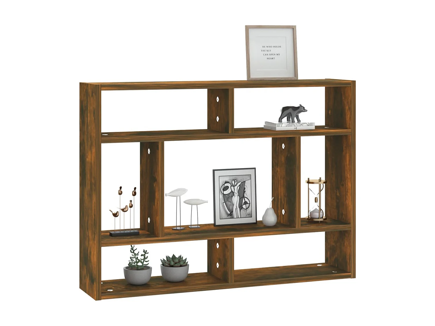 Étagère murale Chêne fumé 75x16x55 cm Bois d'ingénierie