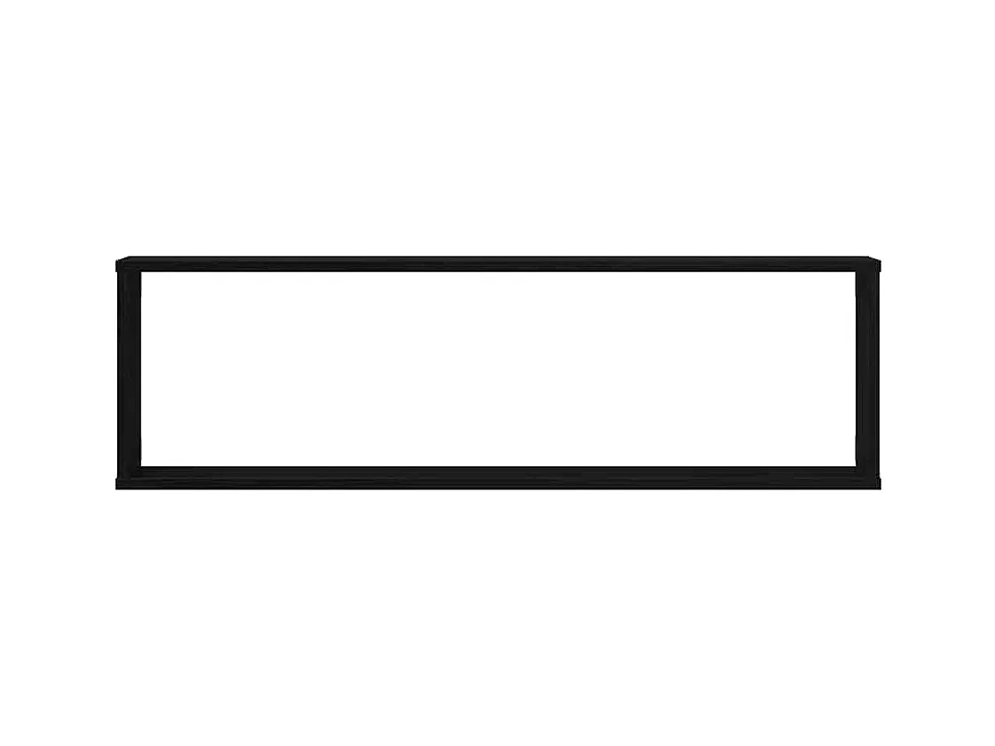 Mensole a cubo da parete 4 pezzi rovere nero 100x15x30 cm legno