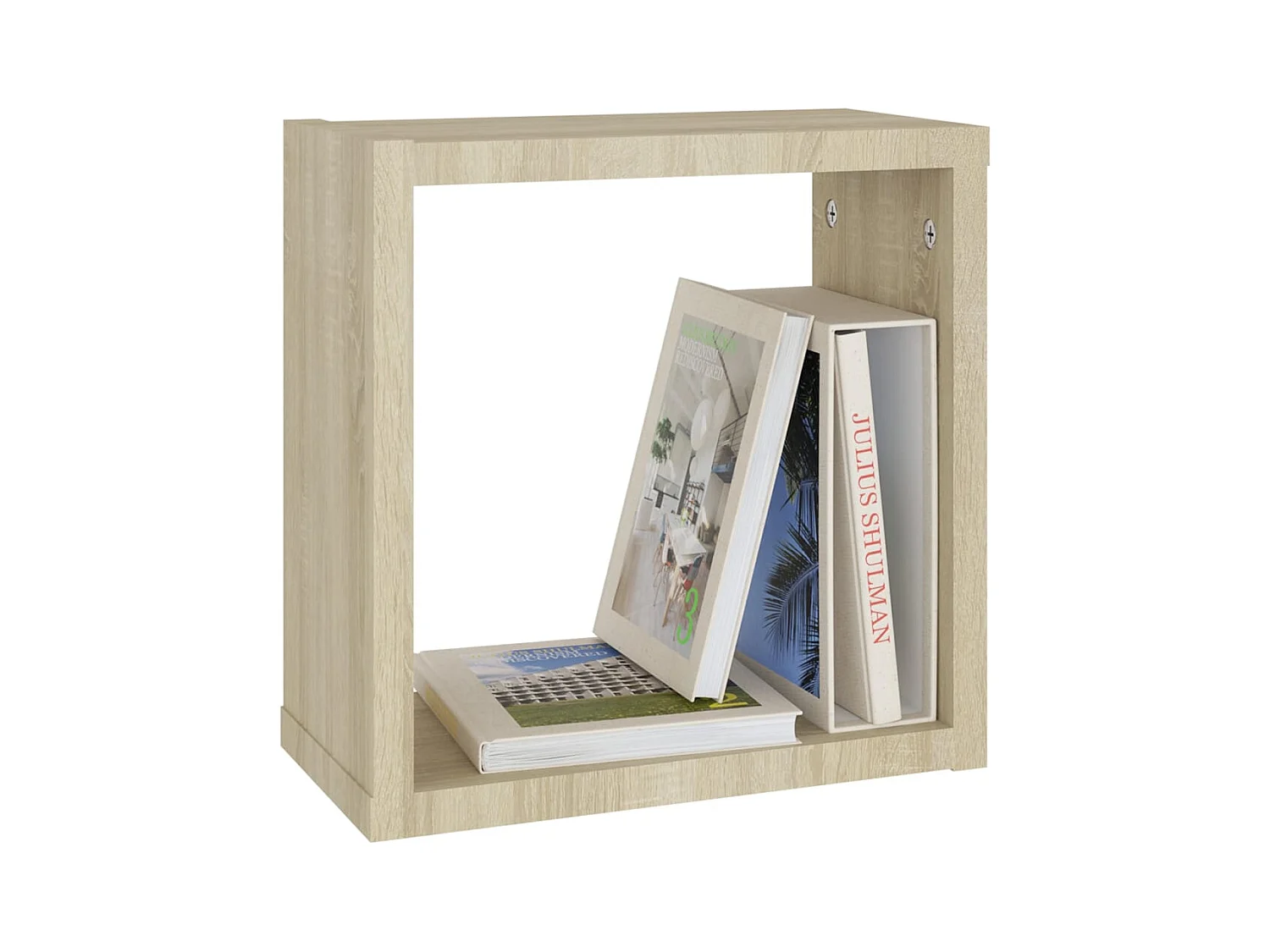 Mensole a cubo da parete 2 pezzi in rovere sonoma 30x15x30 cm