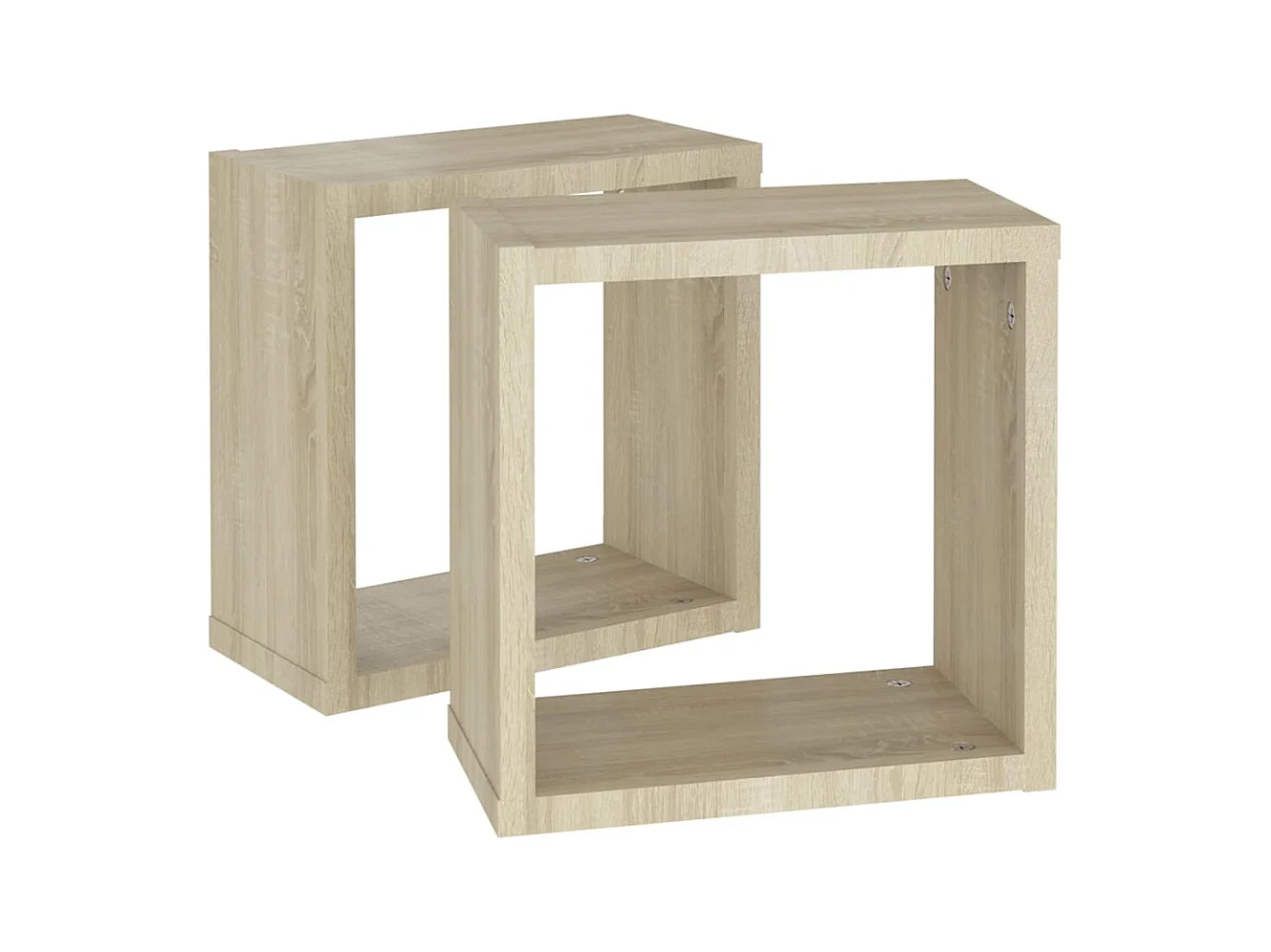 Mensole a cubo da parete 2 pezzi in rovere sonoma 30x15x30 cm