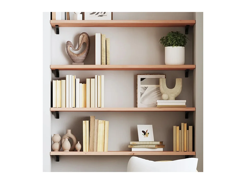 Étagère murale 80x30x2 cm bois de chêne massif non traité