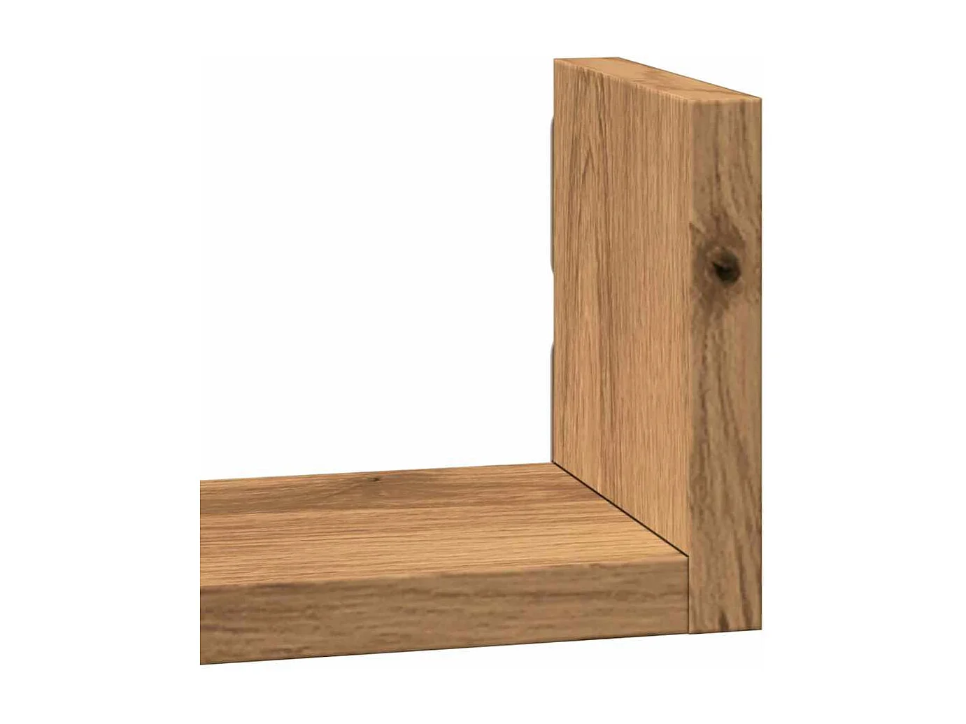 Estantes de pared de 3 piezas, roble hecho a mano, madera de ingeniería