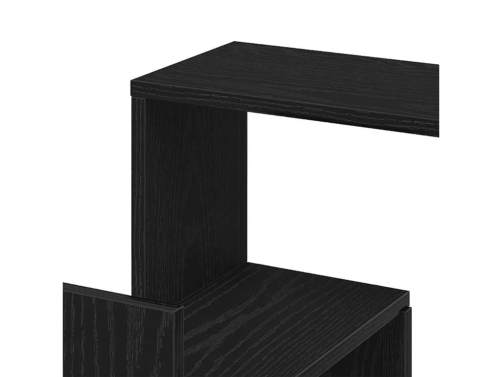 Mensola angolare in legno nero 45x45x147 cm in legno ingegnerizzato