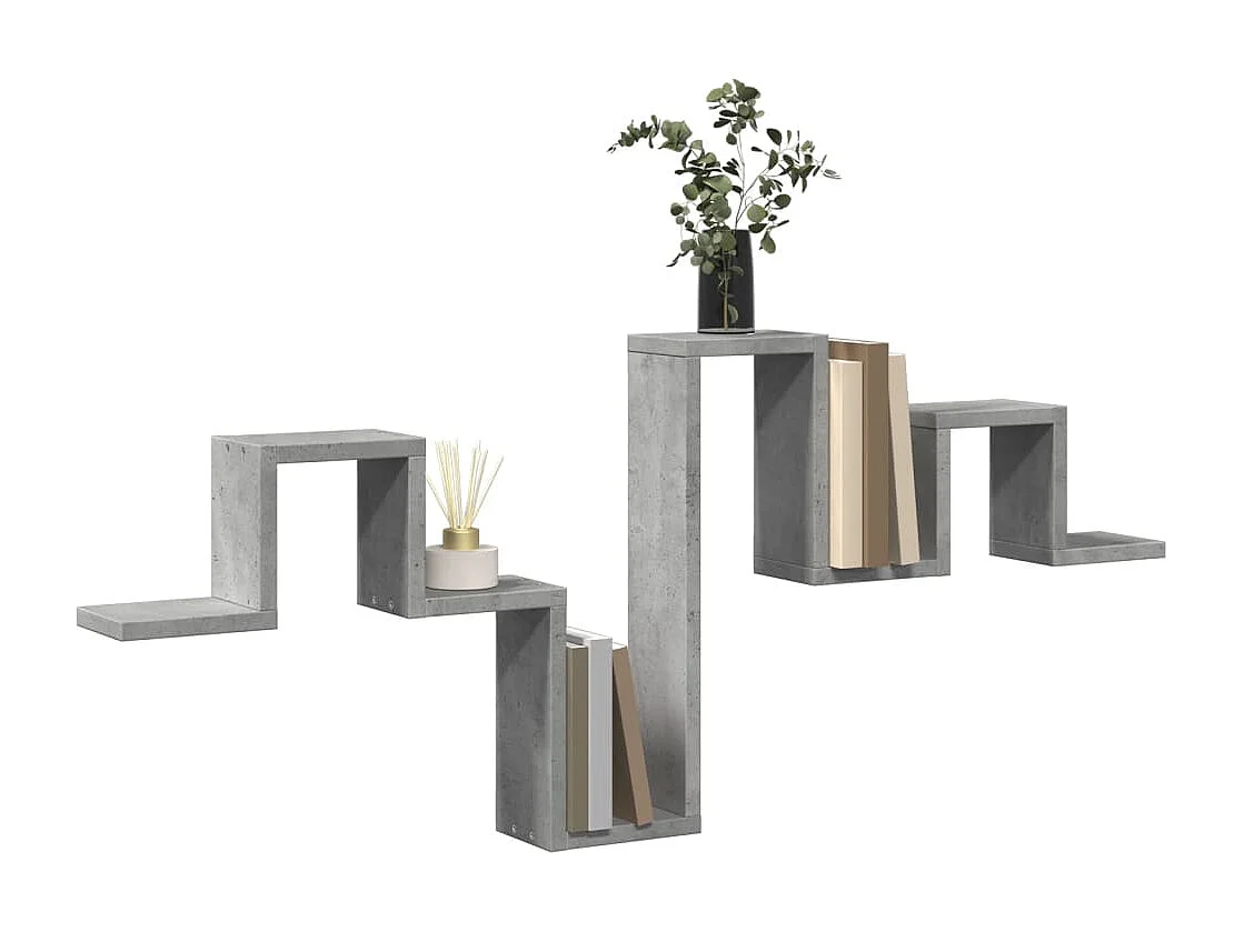 Estante de pared de hormigón gris 104,5x10x43 cm madera de ingeniería