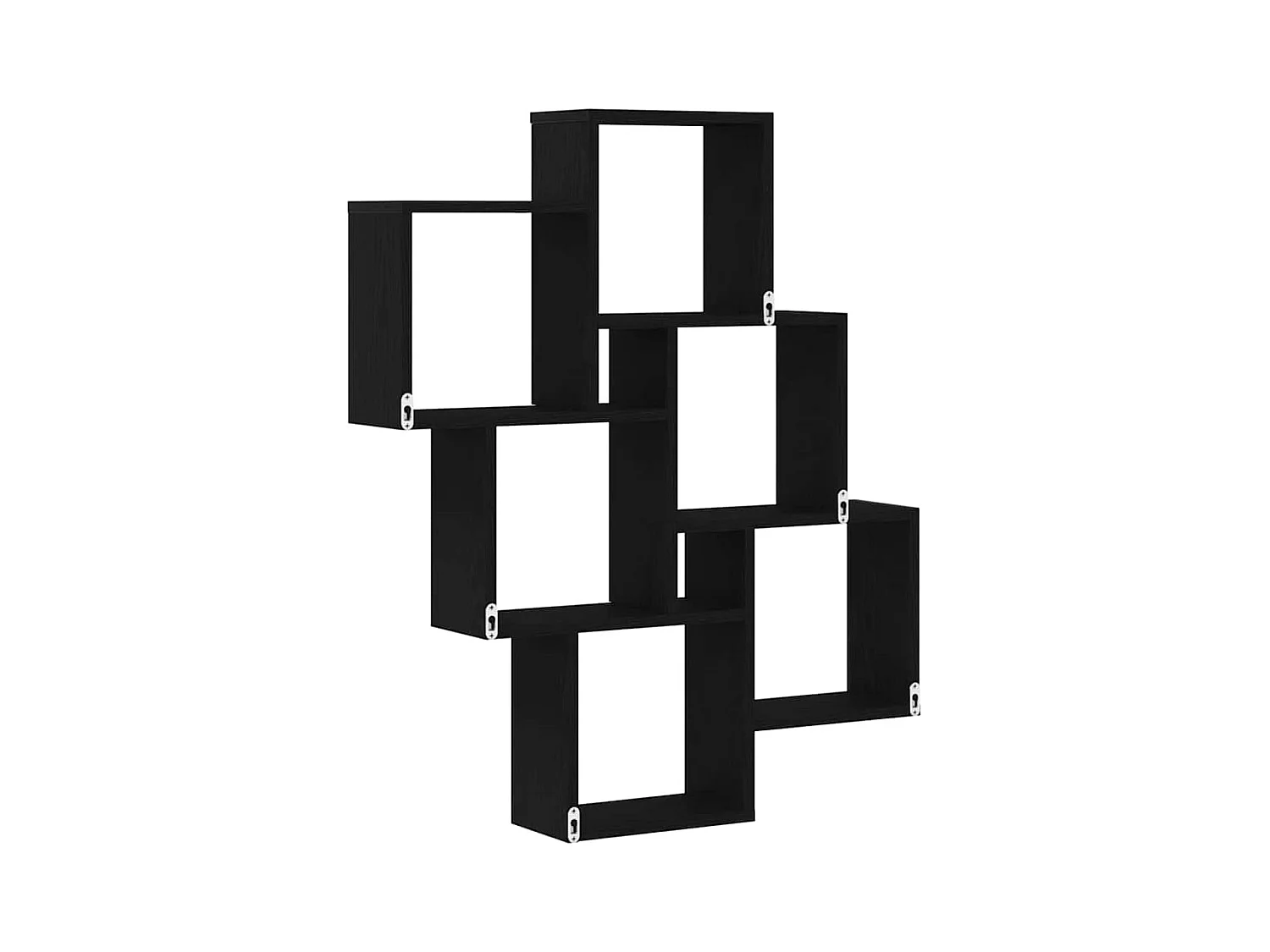 Parete attrezzata in rovere nero 78x15x92 cm in legno precomposto