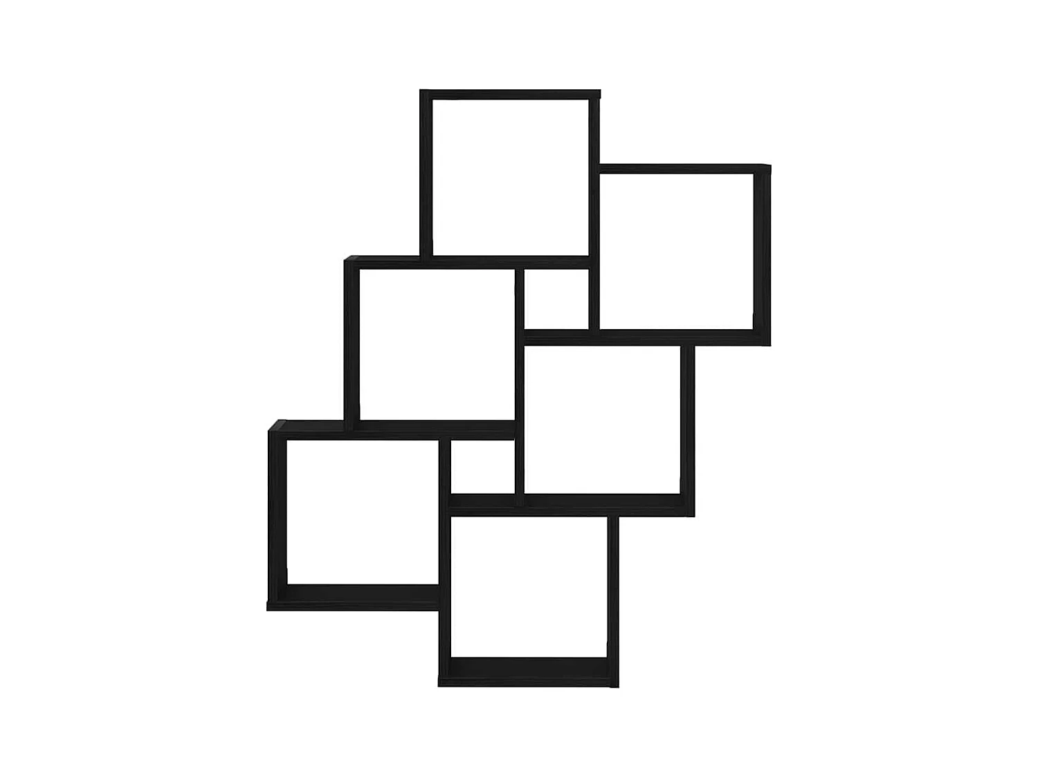 Parete attrezzata in rovere nero 78x15x92 cm in legno precomposto