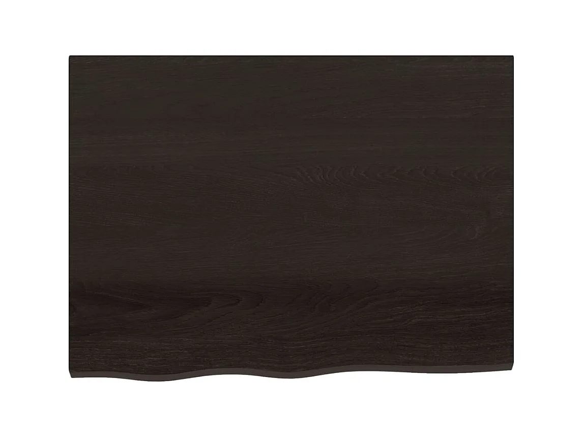 Étagère murale marron foncé 80x60x2 cm bois chêne massif traité