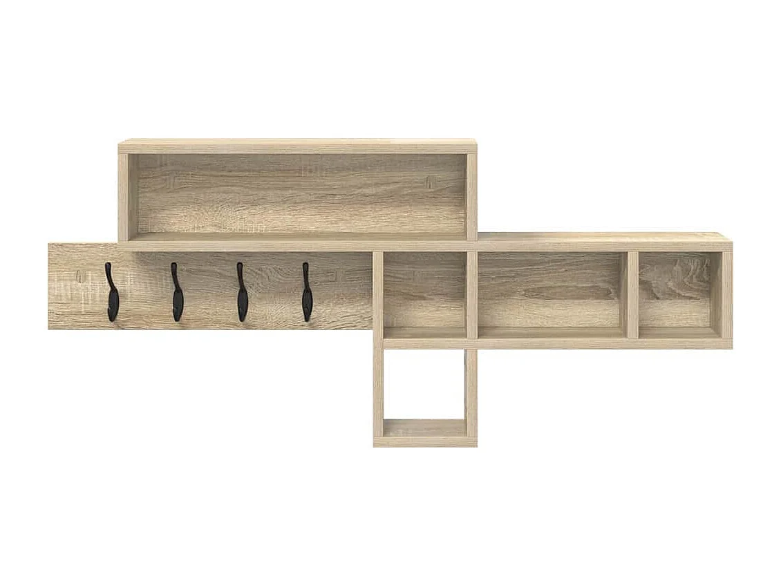 Perchero de pared de roble Sonoma 100 x 12 x 43,5 cm