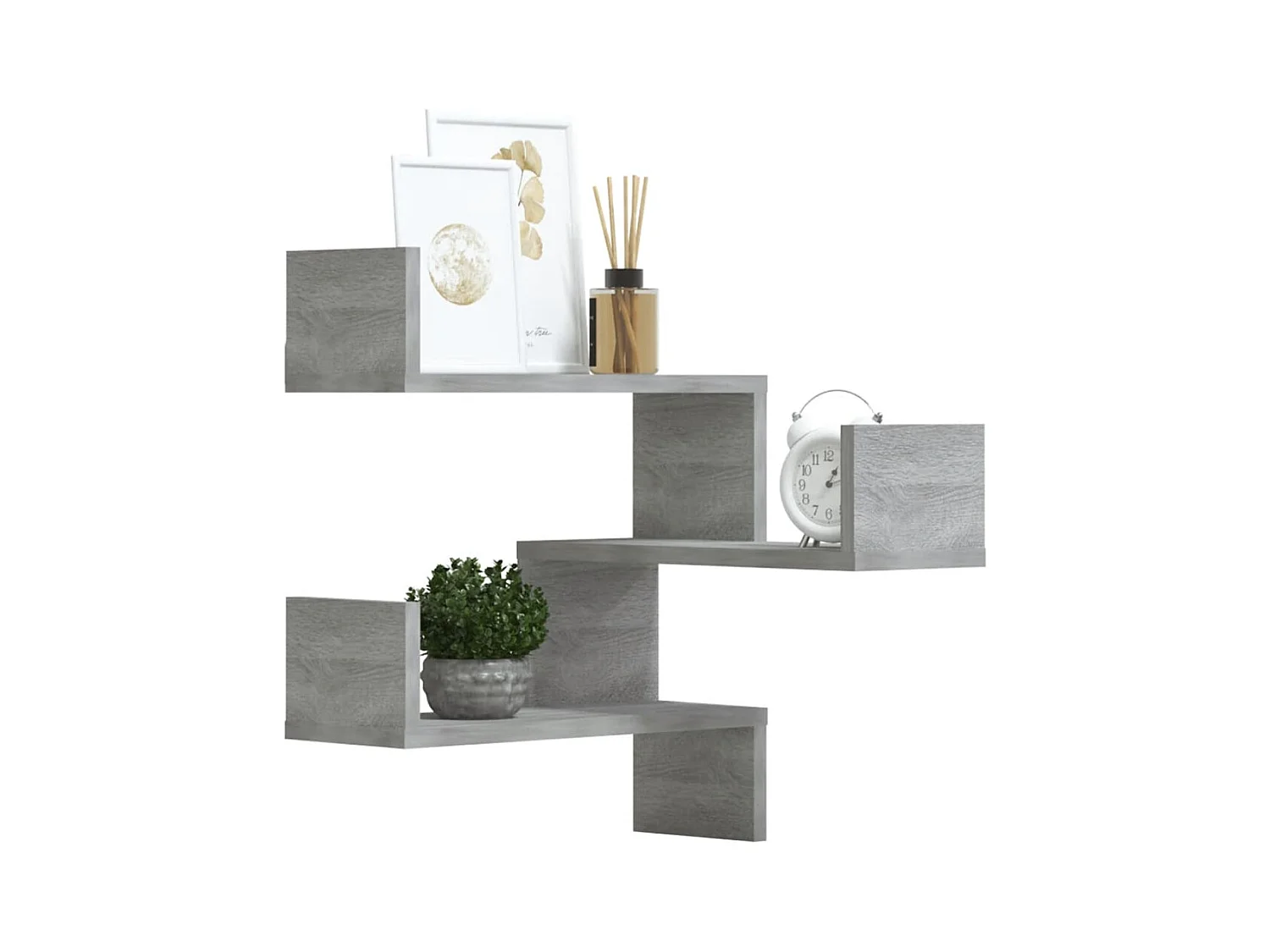 Étagères d'angle murales 2 pcs Sonoma gris 40x40x50 cm Bois