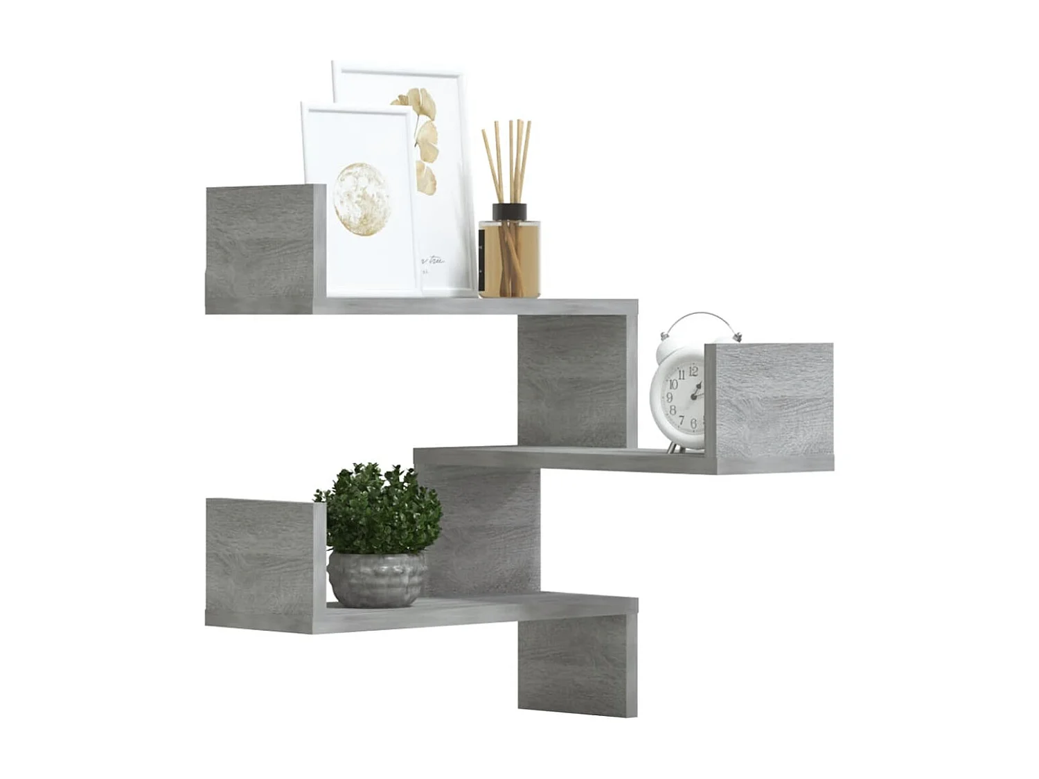 Étagères d'angle murales 2 pcs Sonoma gris 40x40x50 cm Bois