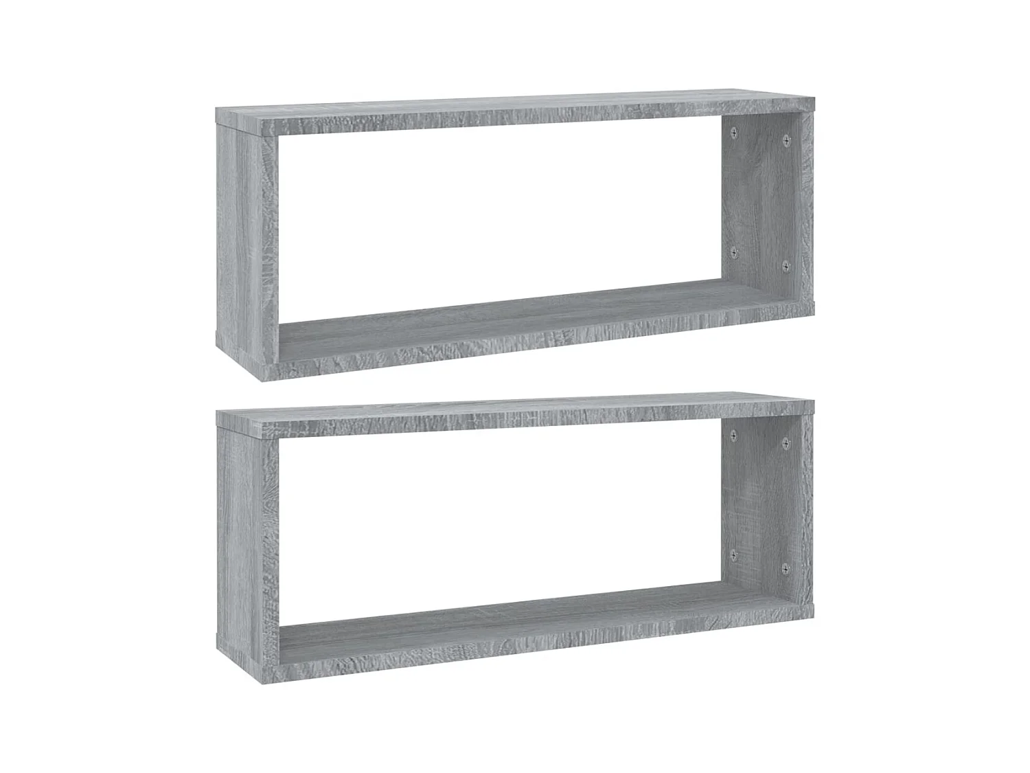 Étagères murales cube 2 pcs Sonoma gris 60x15x23 cm Bois