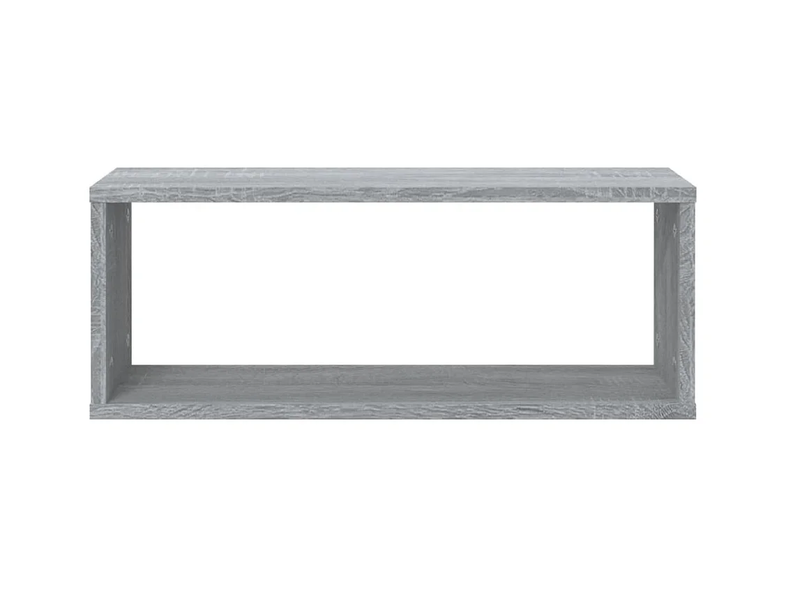 Étagères murales cube 2 pcs Sonoma gris 60x15x23 cm Bois
