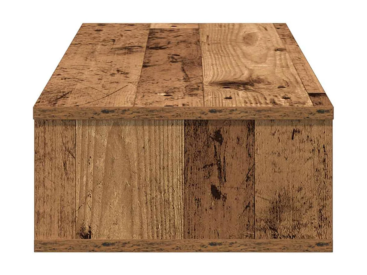 Étagère murale avec tiroirs vieux bois bois d'ingénierie