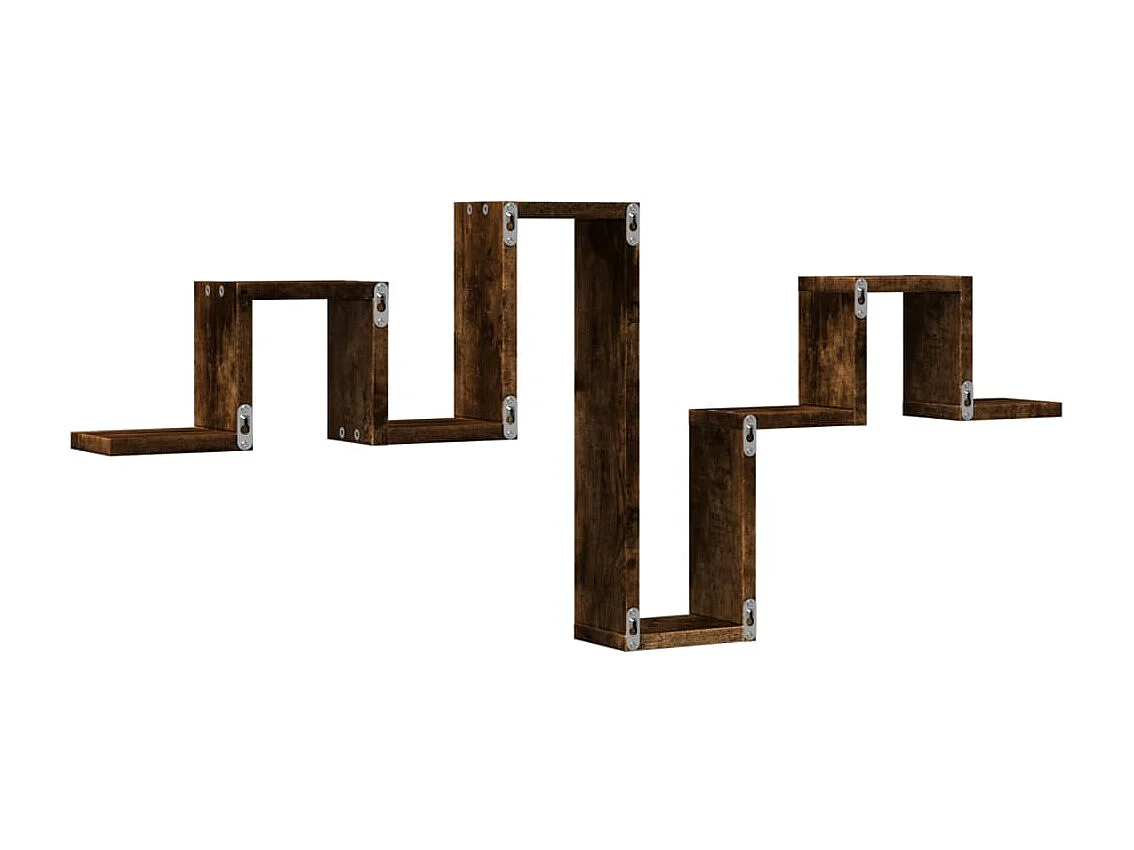 Wandregal aus geräucherter Eiche 104,5 x 10 x 43 cm, Holzwerkstoff