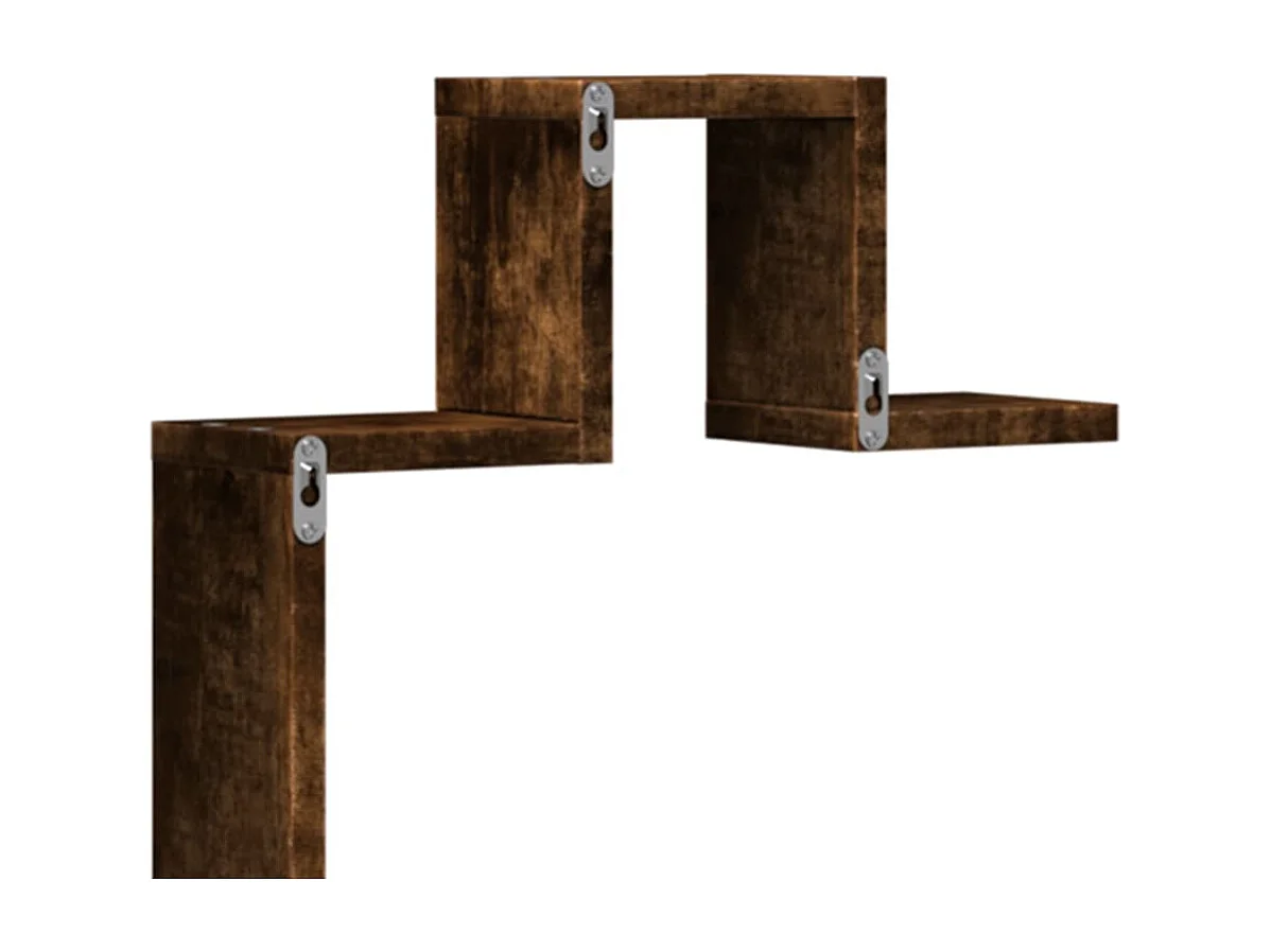 Wandregal aus geräucherter Eiche 104,5 x 10 x 43 cm, Holzwerkstoff