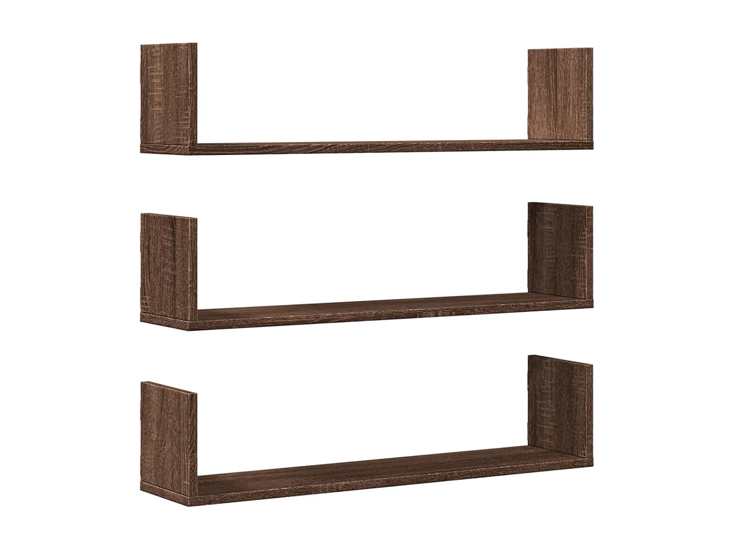 estantes de pared de roble marrón, 80 x 18 x 18 cm, madera de ingeniería