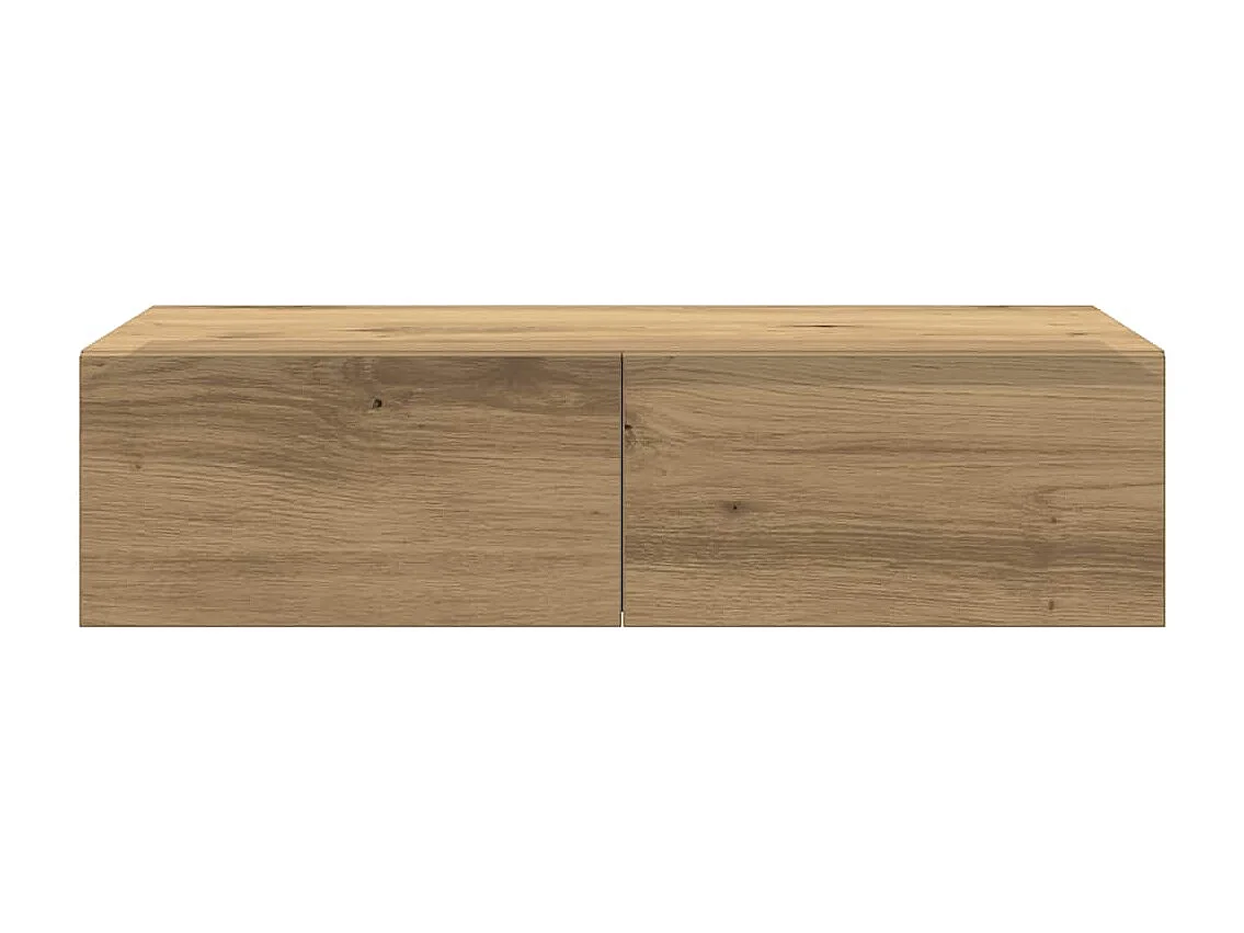 Étagère murale avec tiroirs chêne artisanal bois d'ingénierie