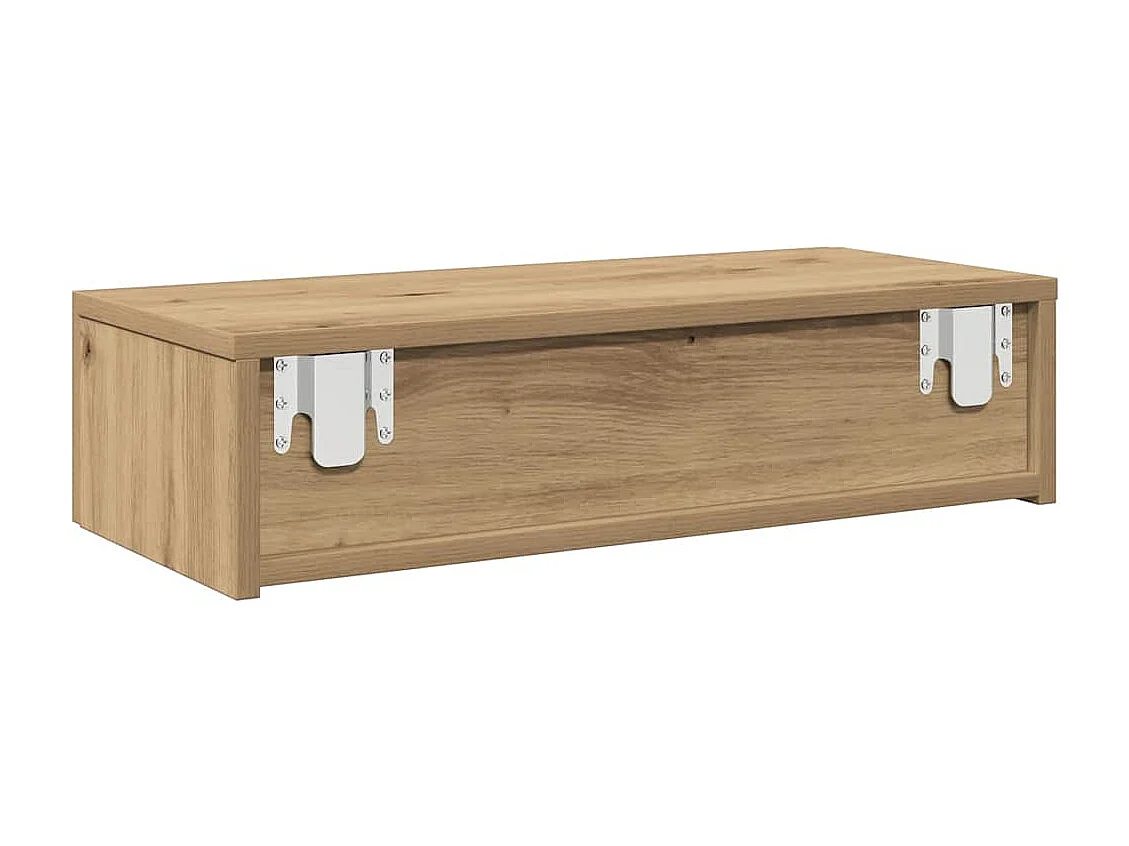 Étagère murale avec tiroirs chêne artisanal bois d'ingénierie