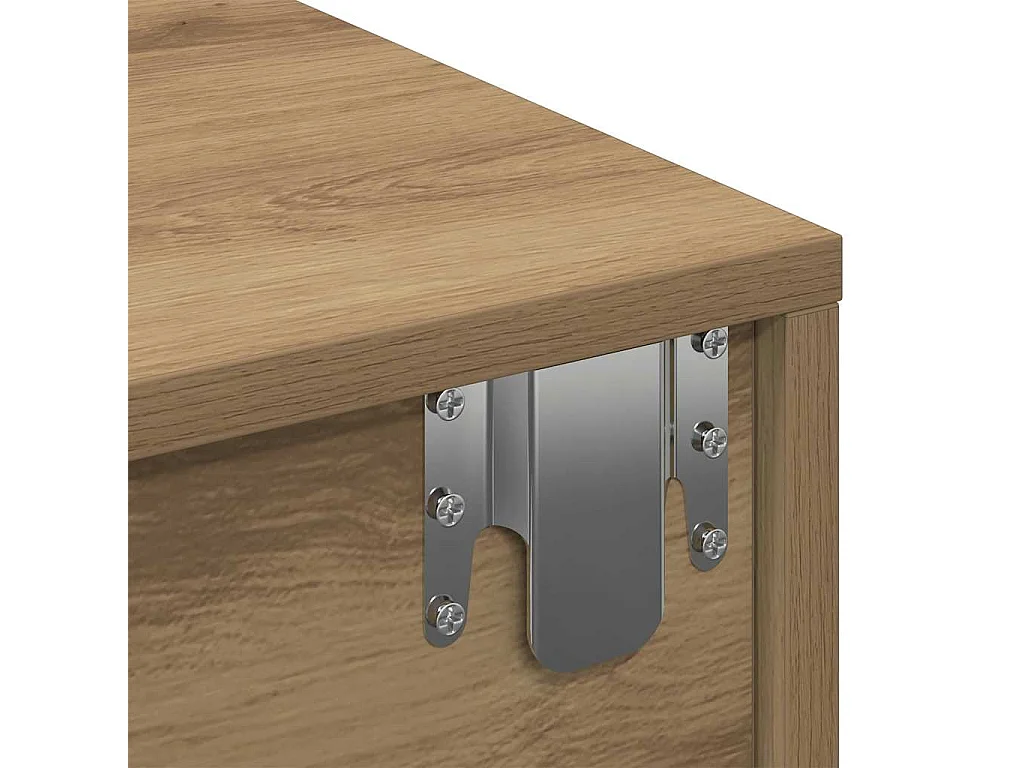 Étagère murale avec tiroirs chêne artisanal bois d'ingénierie