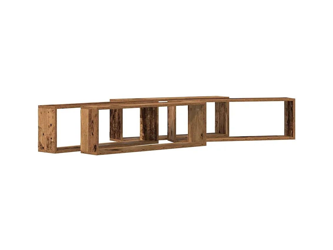 Étagères murales 4 pcs en bois ancien 80x15x26 cm en bois d'ingénierie