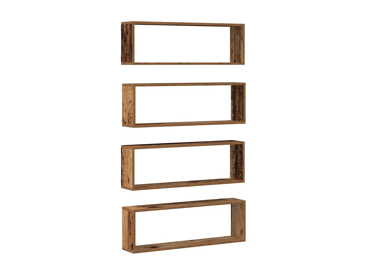 Étagères murales 4 pcs en bois ancien 80x15x26 cm en bois d'ingénierie