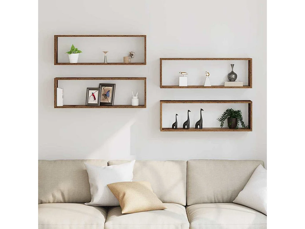 mensole da parete in legno anticato 80x15x26 cm realizzate in legno ingegnerizzato