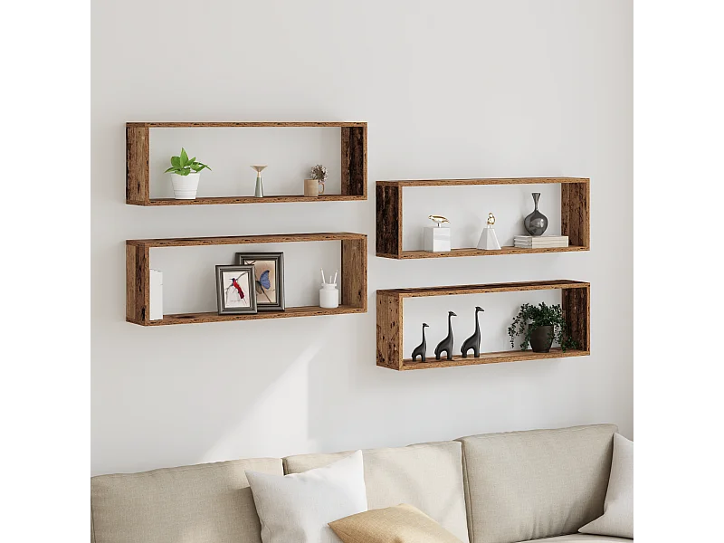 mensole da parete in legno anticato 80x15x26 cm realizzate in legno ingegnerizzato