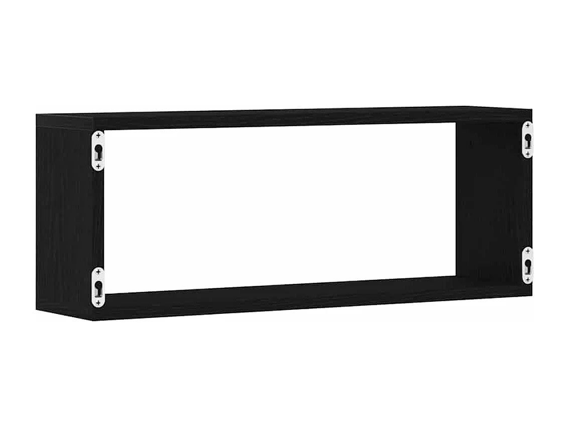 Étagères murales 2 pièces Chêne noir 60x15x23 cm en bois d'ingénierie