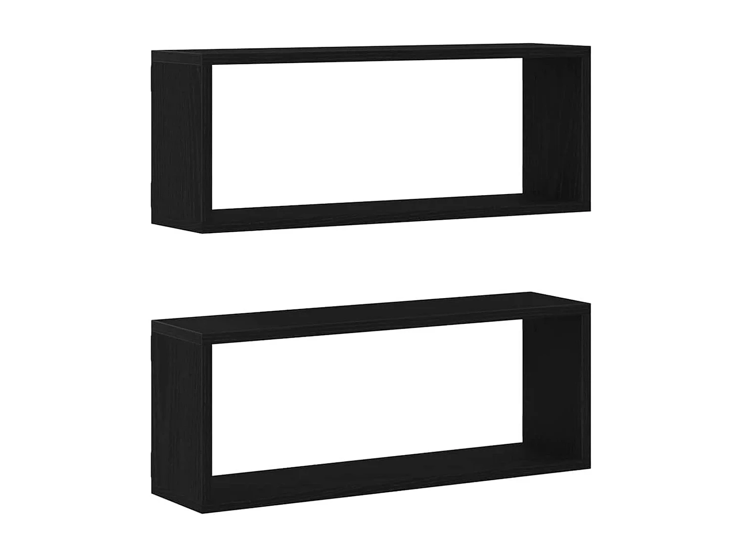 Étagères murales 2 pièces Chêne noir 60x15x23 cm en bois d'ingénierie