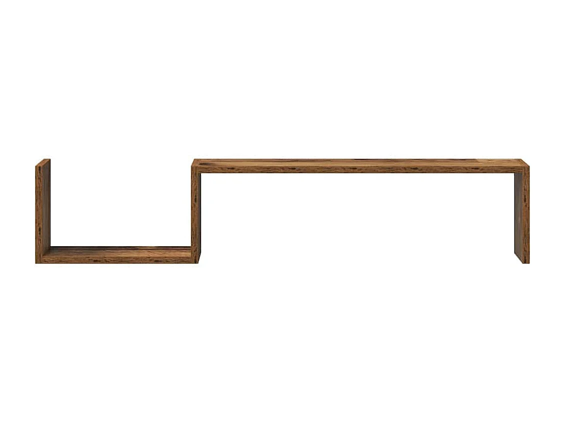 Étagères murales 2 pcs vieux bois 100x15x20cm bois d'ingénierie