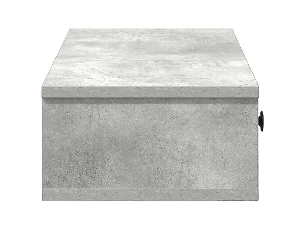 Étagère murale avec tiroirs gris béton bois d'ingénierie